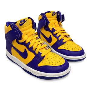 Nike Dunk High GS Lakers DZ4454-500 Youth 3.5Y Purple Yellow womens size 5